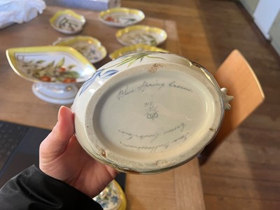 Lot 102 - A Derby porcelain botanical dessert service