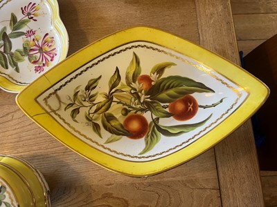 Lot 102 - A Derby porcelain botanical dessert service