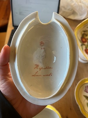Lot 102 - A Derby porcelain botanical dessert service