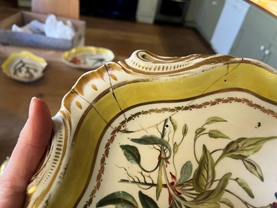 Lot 102 - A Derby porcelain botanical dessert service