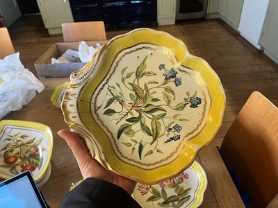 Lot 102 - A Derby porcelain botanical dessert service