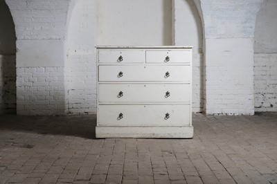 Lot 324 - A painted pine chest of drawers