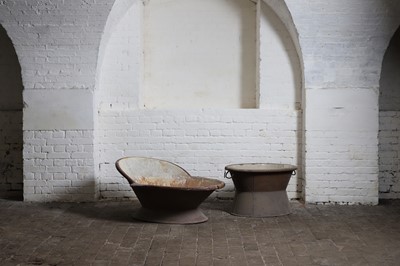 Lot 371 - Two Victorian hip baths