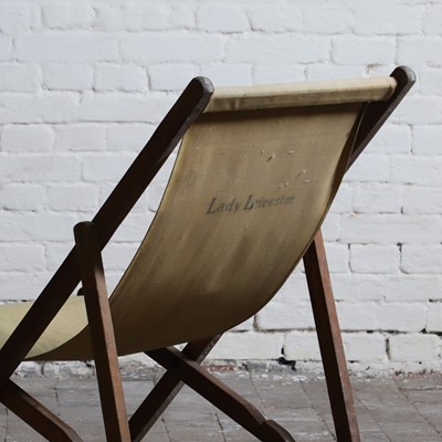 Lot 394 - Lady Leicester's deckchair