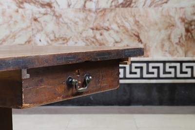 Lot 96 - A large oak refectory table