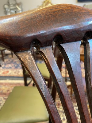 Lot 424 - A set of eight George III mahogany dining chairs