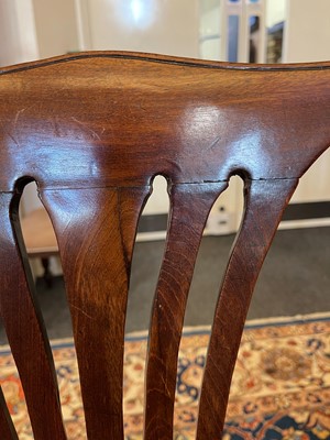 Lot 424 - A set of eight George III mahogany dining chairs