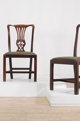 Lot 424 - A set of eight George III mahogany dining chairs