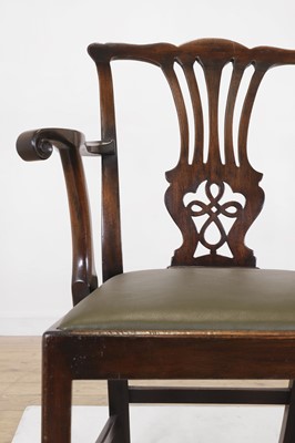 Lot 424 - A set of eight George III mahogany dining chairs