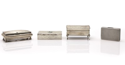 Lot 101 - A group of four silver boxes