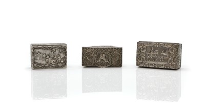 Lot 99 - A group of three silver boxes