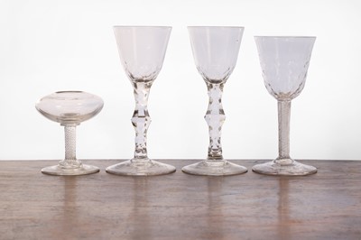 Lot 453 - A group of 18th-century table glass