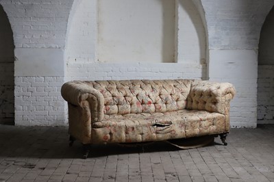 Lot 179 - A Victorian three-seater chesterfield sofa