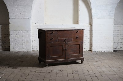 Lot 326 - A painted pine estate cupboard