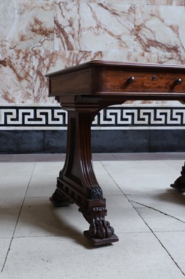 Lot 19 - A pair of William IV mahogany library tables