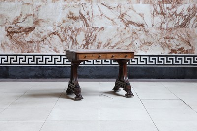 Lot 19 - A pair of William IV mahogany library tables