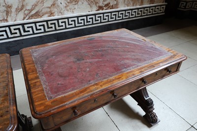 Lot 19 - A pair of William IV mahogany library tables