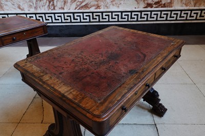 Lot 19 - A pair of William IV mahogany library tables