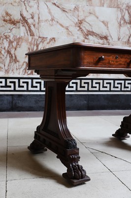 Lot 19 - A pair of William IV mahogany library tables