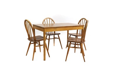 Lot 500 - An Ercol elm and beechwood table and chairs