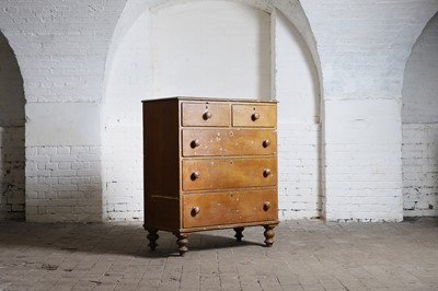 Lot 333 - A Victorian scumbled pine chest of drawers