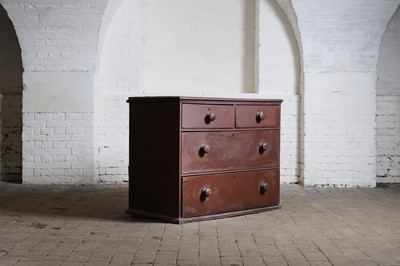 Lot 373 - A Victorian brown-painted chest