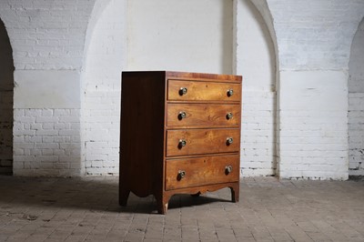 Lot 321 - A Regency elm and pine chest of drawers