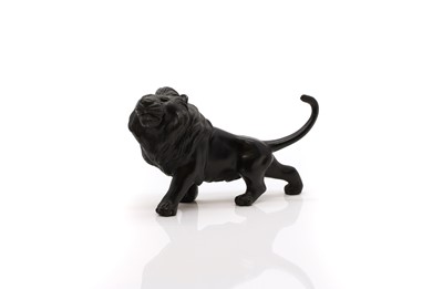 Lot 146 - A Japanese bronze lion