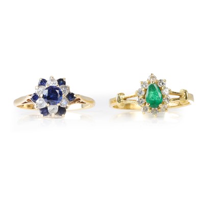 Lot 321 - Two gold gem set rings