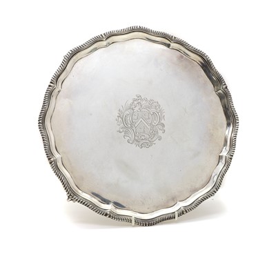 Lot 1 - A silver salver