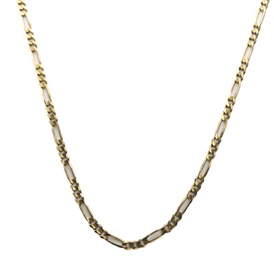 Lot 481 - A 9ct gold figaro link chain