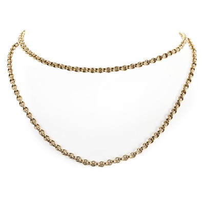 Lot 159 - A 9ct gold belcher link chain necklace