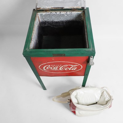 Lot 186 - A rare metal advertising Coca-Cola cooler