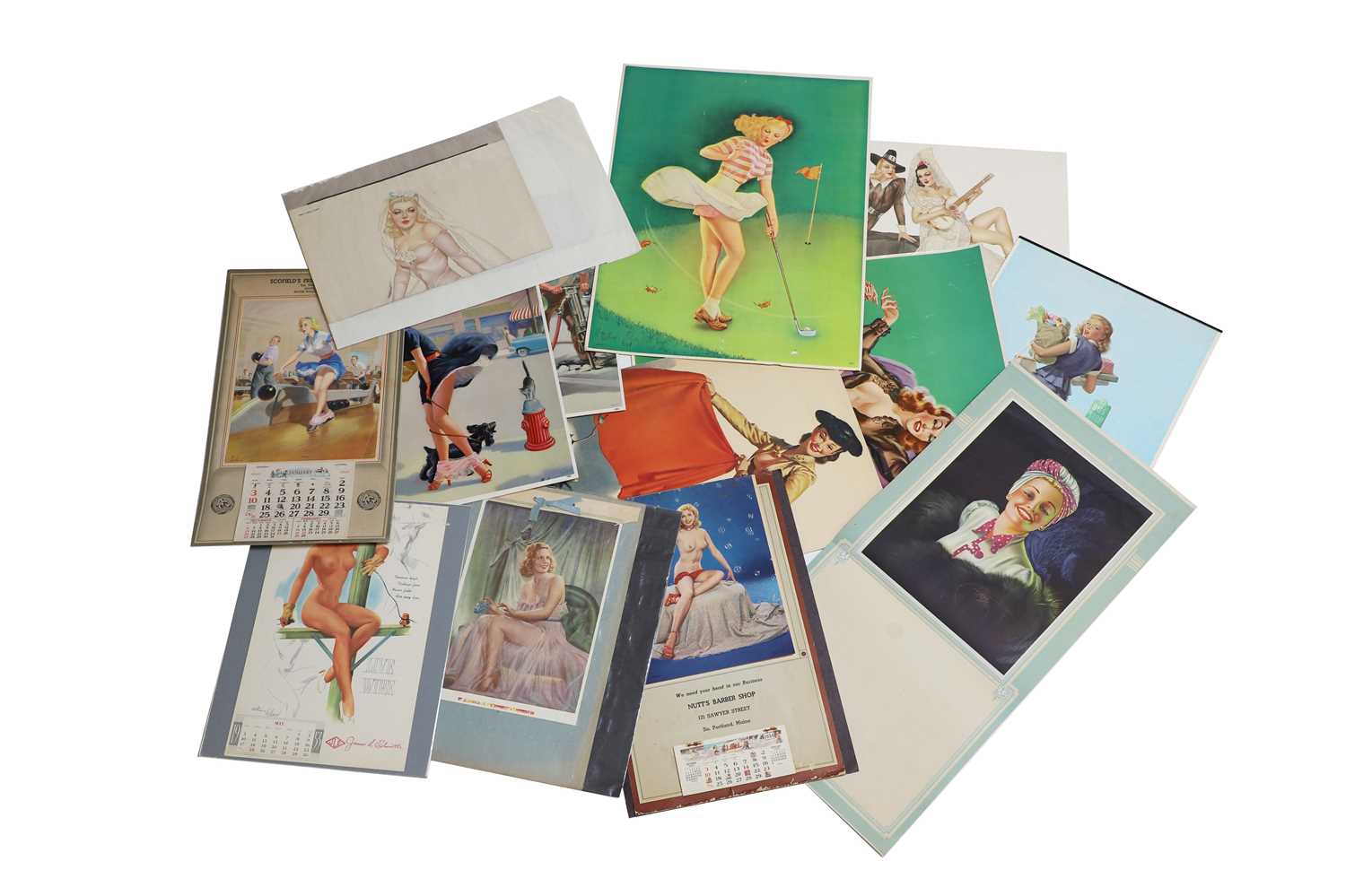 Lot 188 - A group of American pin-up prints and calendars