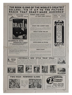 Lot 65 - A rare 'Dracula', Universal Pictures British Press book