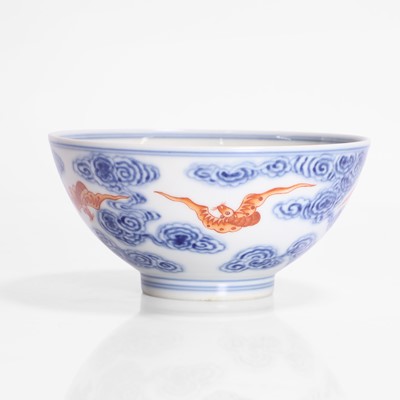 Lot 342 - A Chinese iron-red and blue bowl