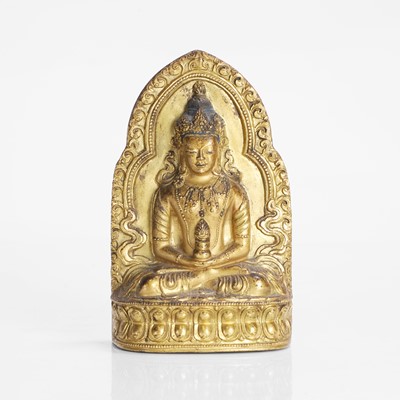 Lot 143 - A Chinese gilt-bronze bodhisattva