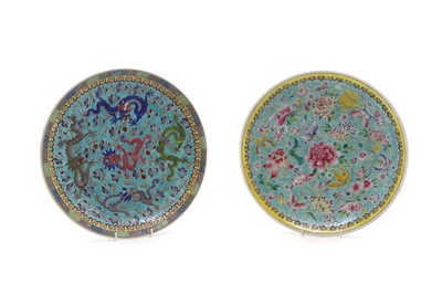 Lot 149 - Two Chinese porcelain chargers