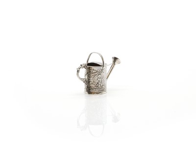 Lot 7 - A German novelty silver watering can