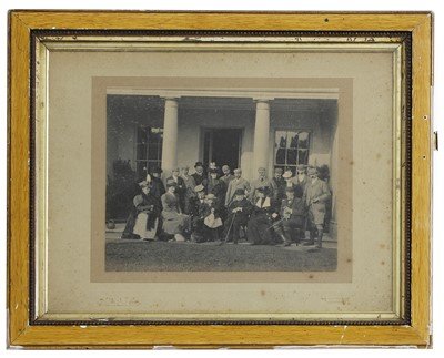 Lot 116 - A photograph of King George V and a shooting party