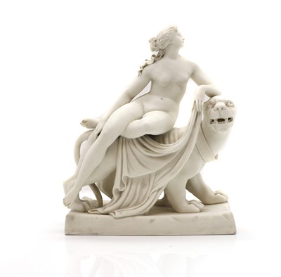 Lot 202 - A Parian ware figure group