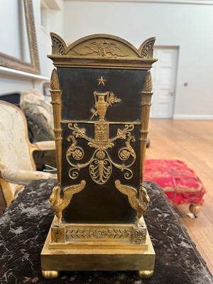 Lot 63 - A French Empire ormolu cased mantel clock