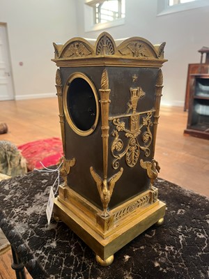 Lot 63 - A French Empire ormolu cased mantel clock