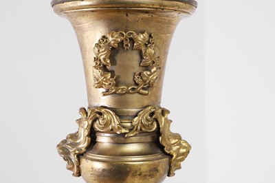 Lot 161 - A pair of gilt-metal table lamps