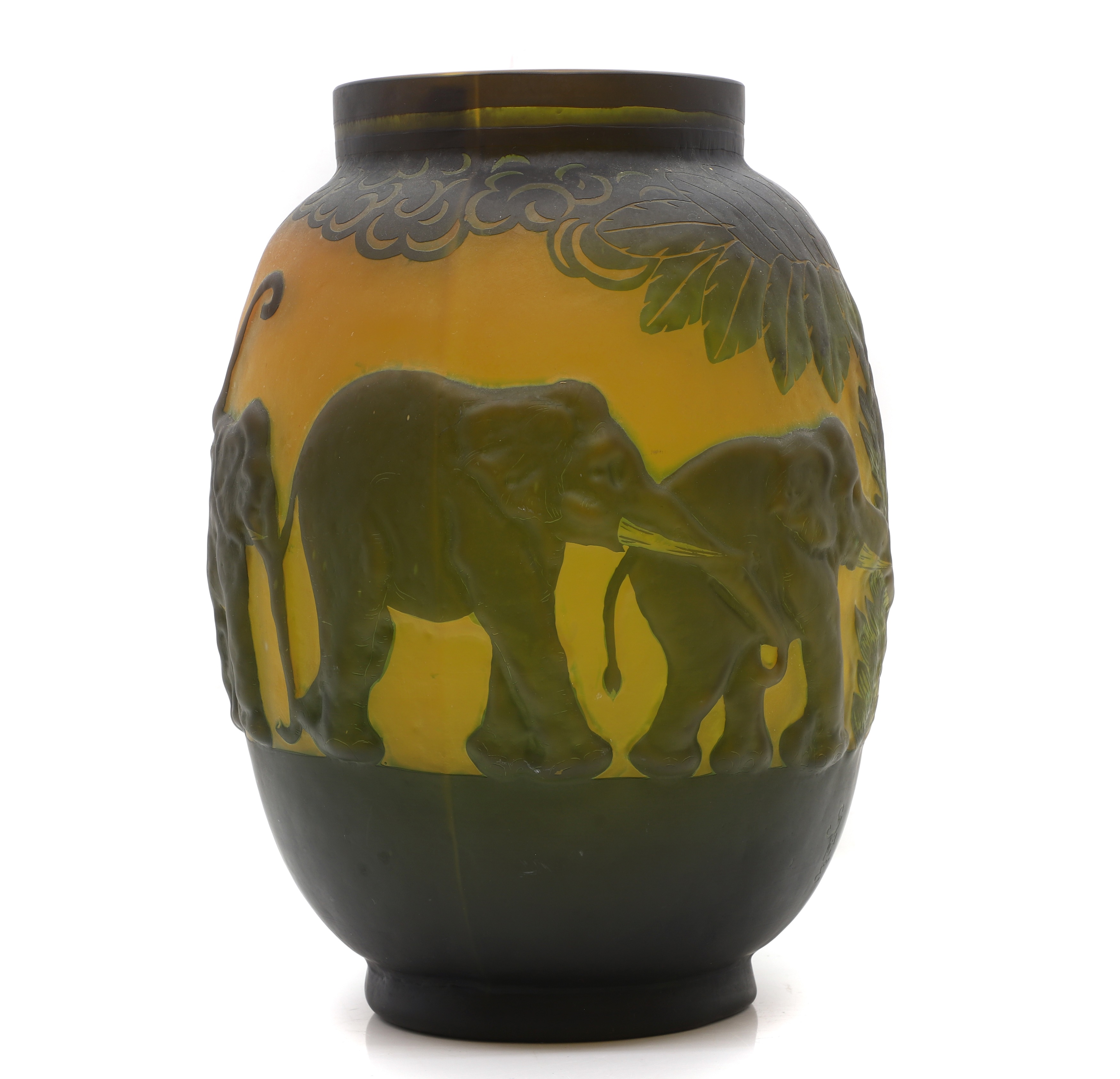 Lot 199 - An Art Nouveau style cased and moulded blown