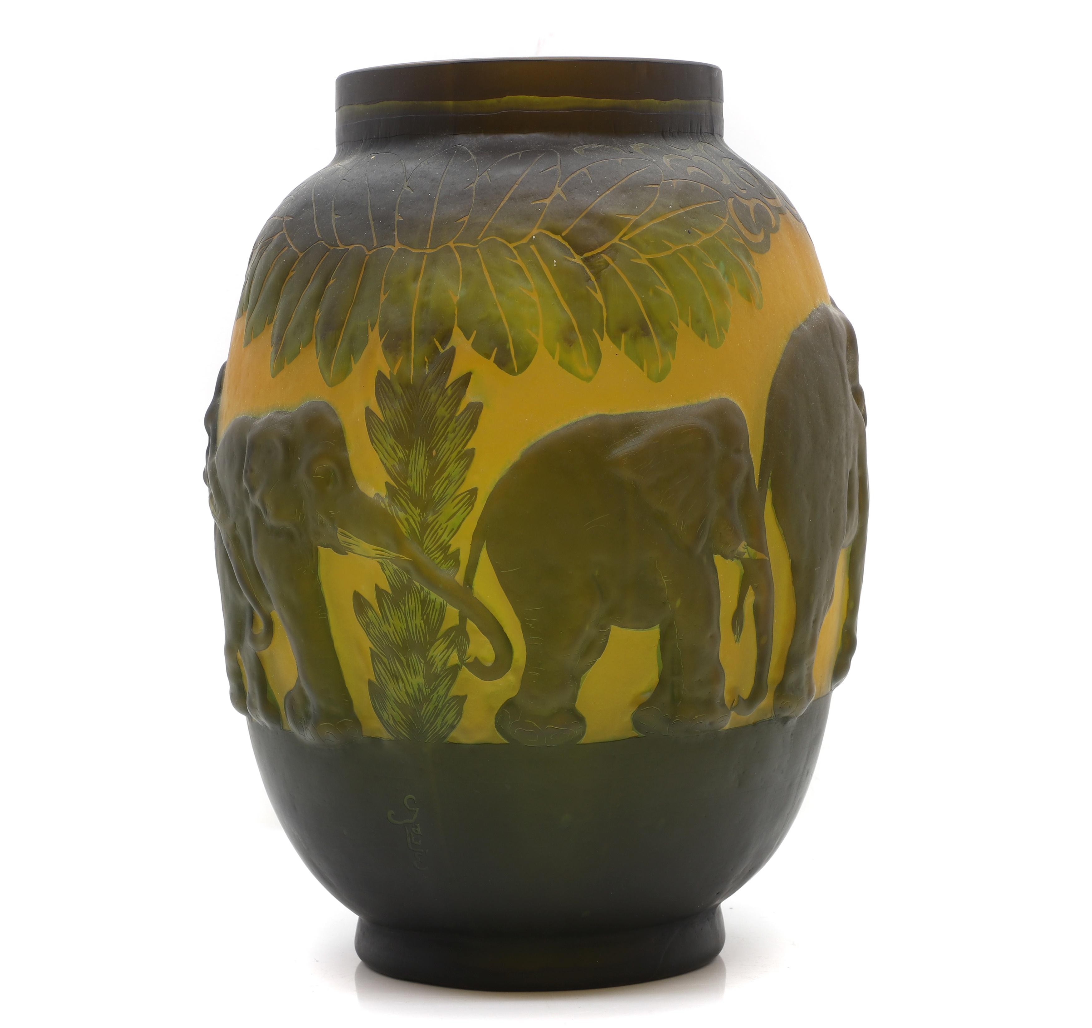 Lot 199 An Art Nouveau style cased and moulded blown