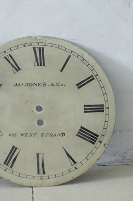 Lot 376 - Two painted clock dials