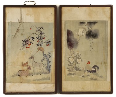 Lot 111 - Two Chinese embroideries