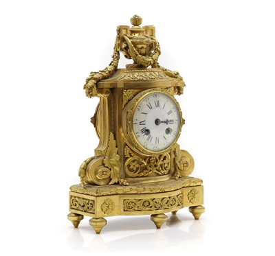 Lot 216 - A French ormolu mantel clock