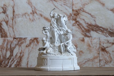 Lot 207 - A Parian figure group